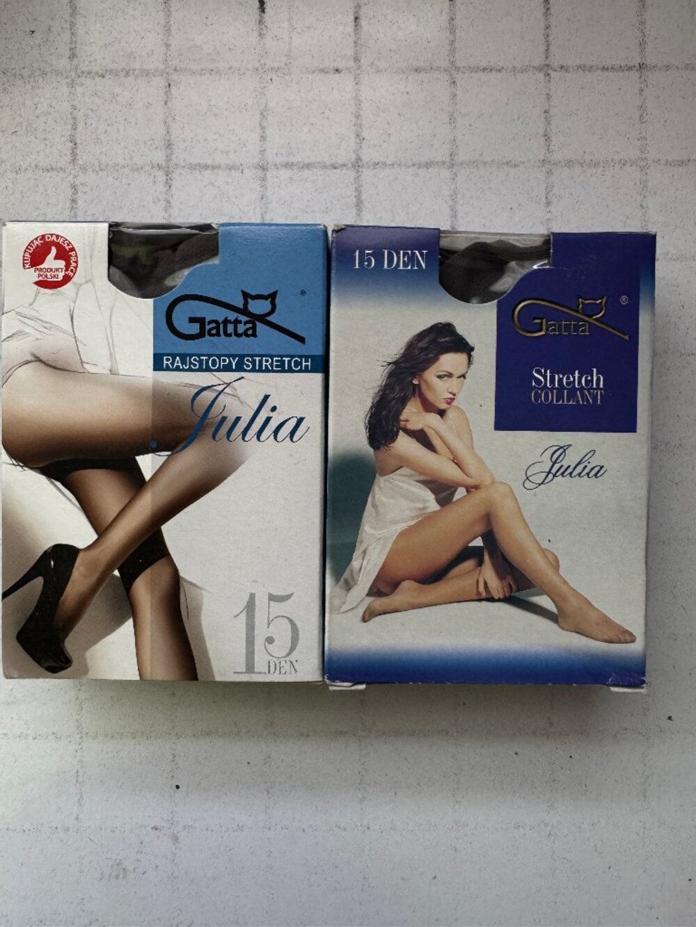 2 X Gatta 15den Classic Women STREATCH COLLANT Tights -COLOR TOPINO SIZE 3/M